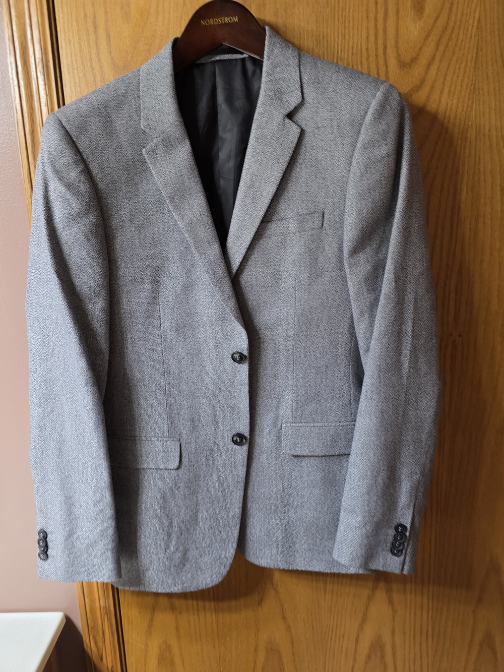 Topman Gray Herringbone Sport Coat